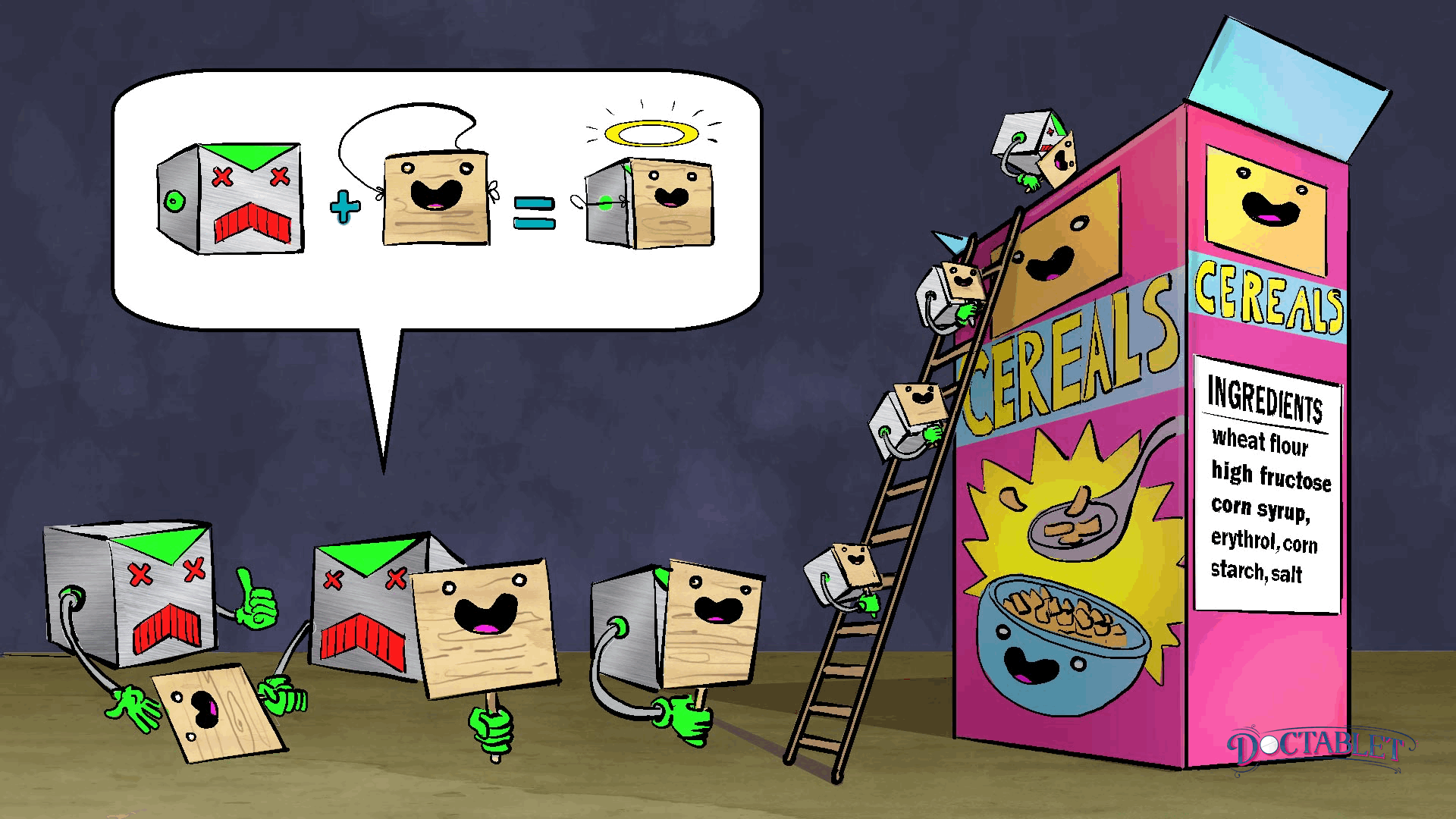 Los alimentos azucarados pueden disfrazarse como en el caso de jarabe de maíz de alta fructosa.