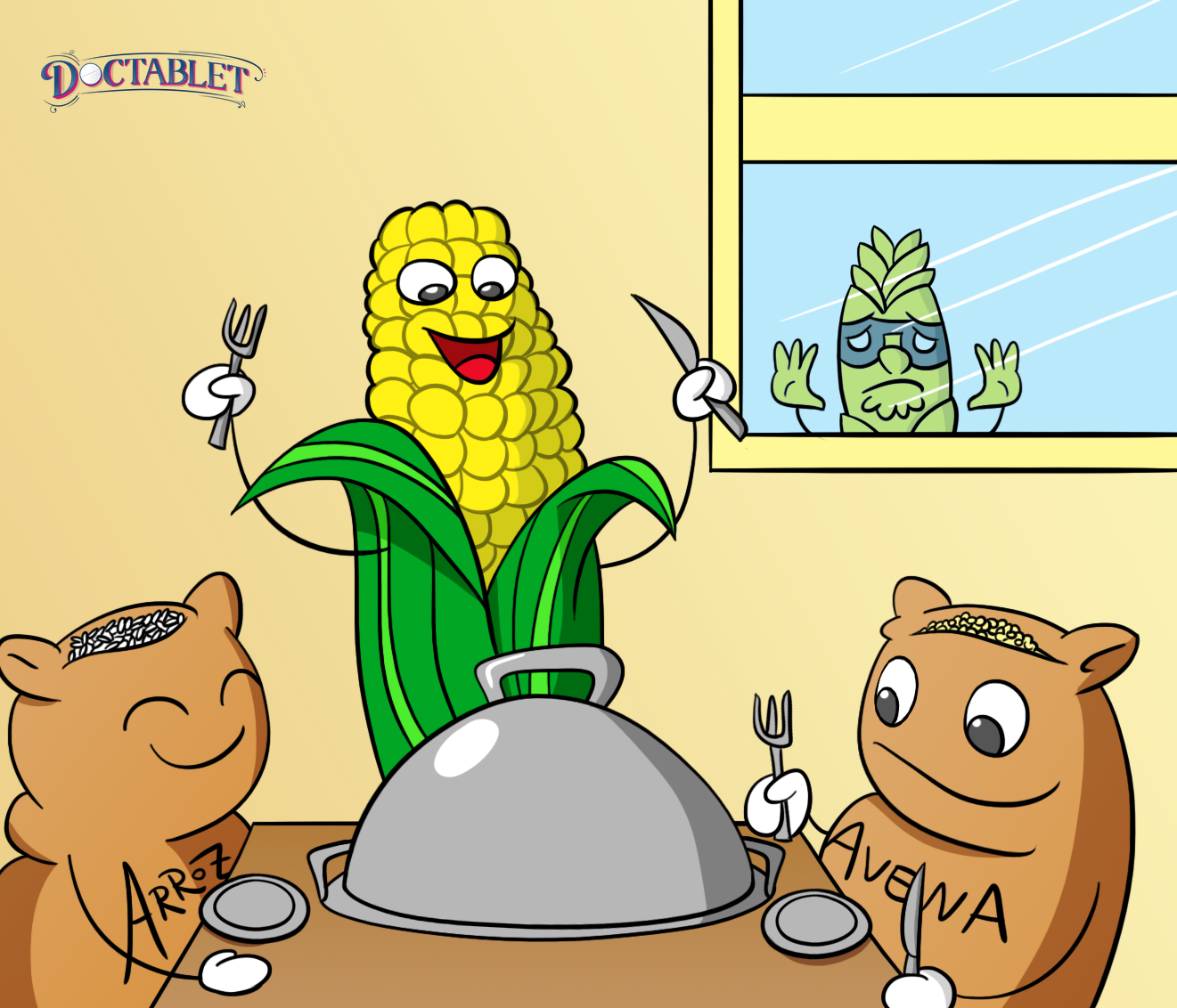 Ejemplos de alimentos con carbohidratos que NO contienen gluten son el arroz, el maíz y la avena (esto supone que no ha habido contaminación cruzada de la avena).