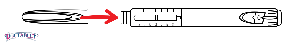 Para terminar, vuelva a colocar la tapa de la pluma en la pluma de insulina (NOTA: Asegúrese que la aguja no esté instalada cuando haga esto!) Y guárdela para la próxima vez que necesite inyectarse.